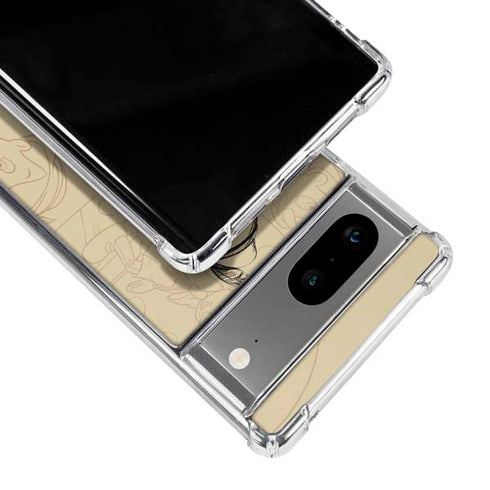 Disney Pinocchio Sketches Portrait Google Pixel 7a Clear Case